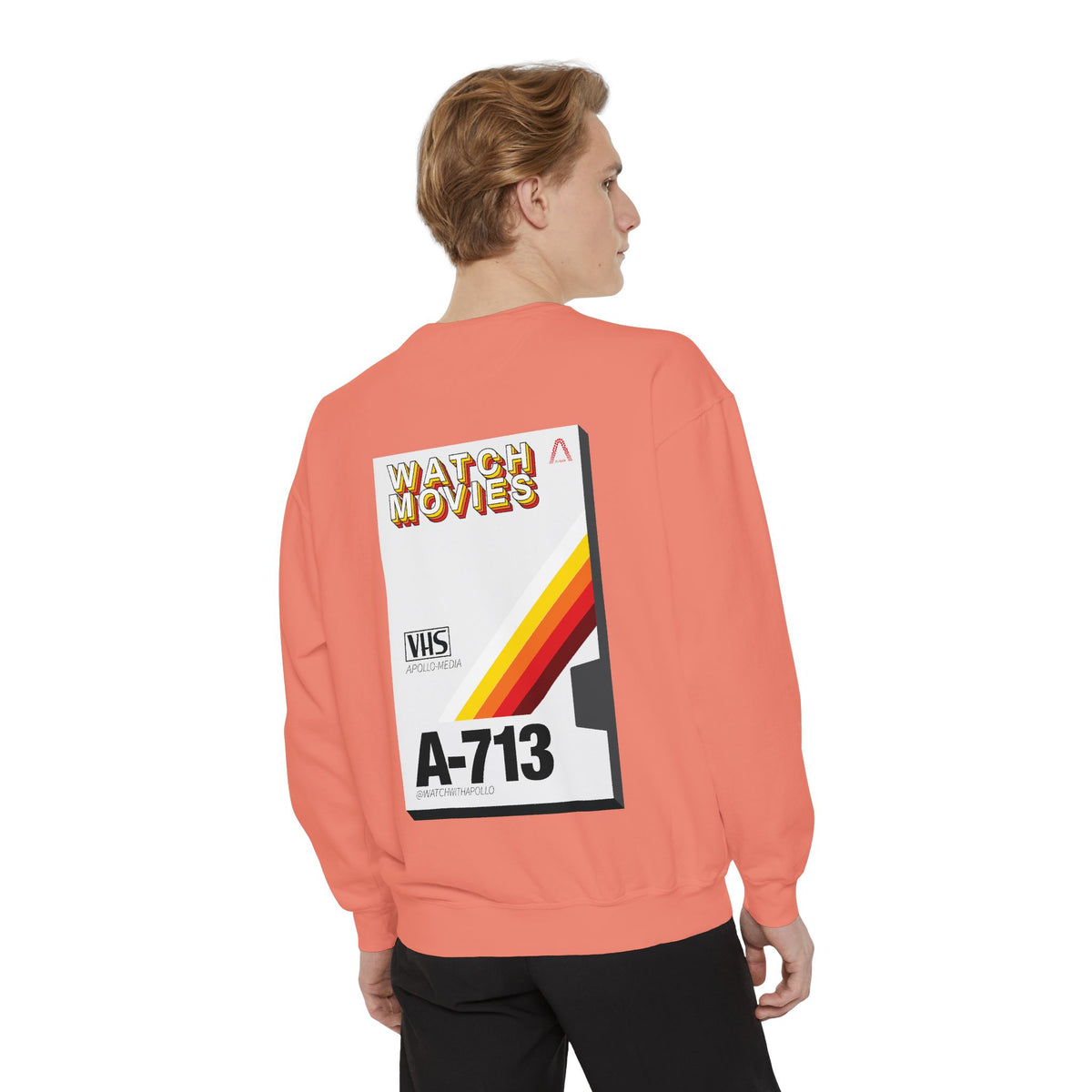 Watch Movies Retro Sweatshirt by Watch With Apollo, retro movie crewneck, view 39