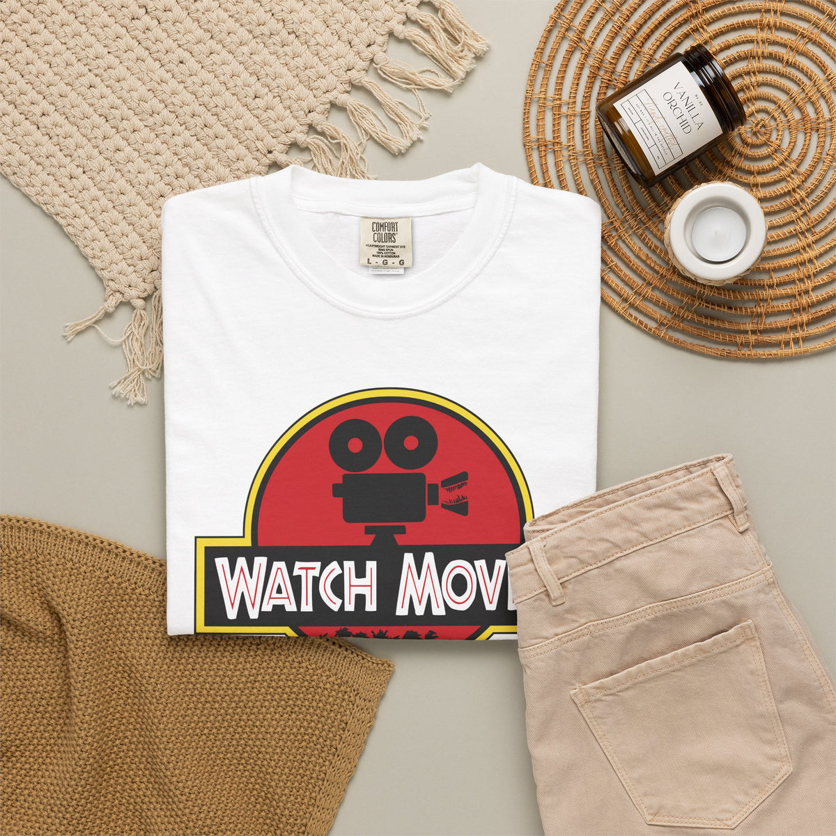 Find A Way To Watch Movies Tee by Watch With Apollo, Comfort Colors garment-dyed movie T-shirt, view 10