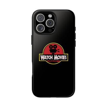 Find A Way To Watch Movies Phone Case by Watch With Apollo, dinosaur movie parody iPhone case, view 4