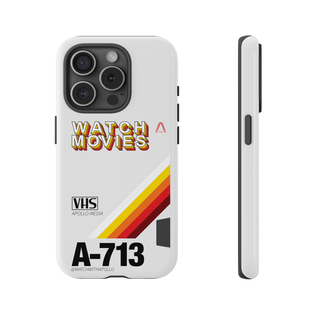 Watch Movies Retro Phone Case by Watch With Apollo, retro movie iPhone case, view 3