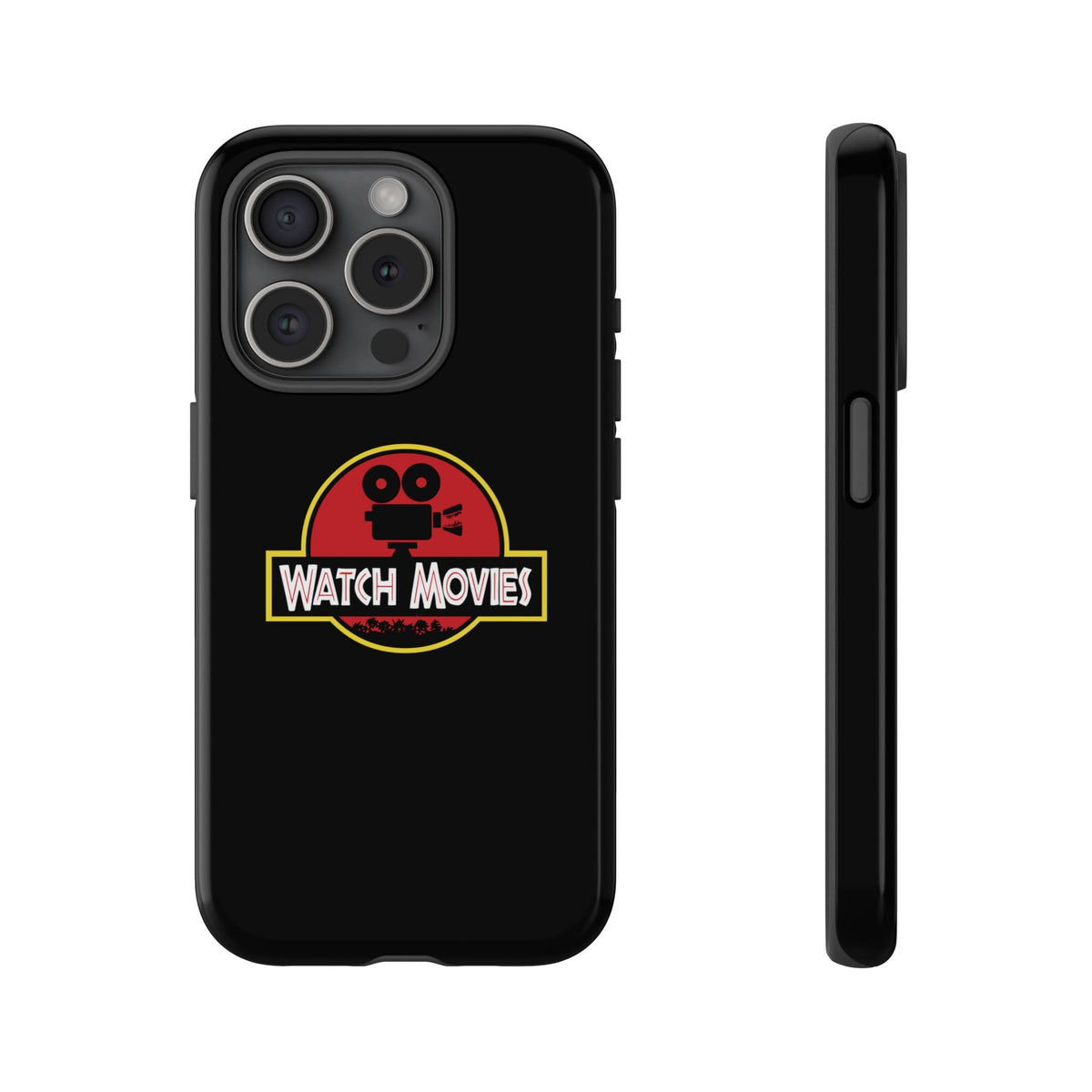 Find A Way To Watch Movies Phone Case by Watch With Apollo, dinosaur movie parody iPhone case, view 2
