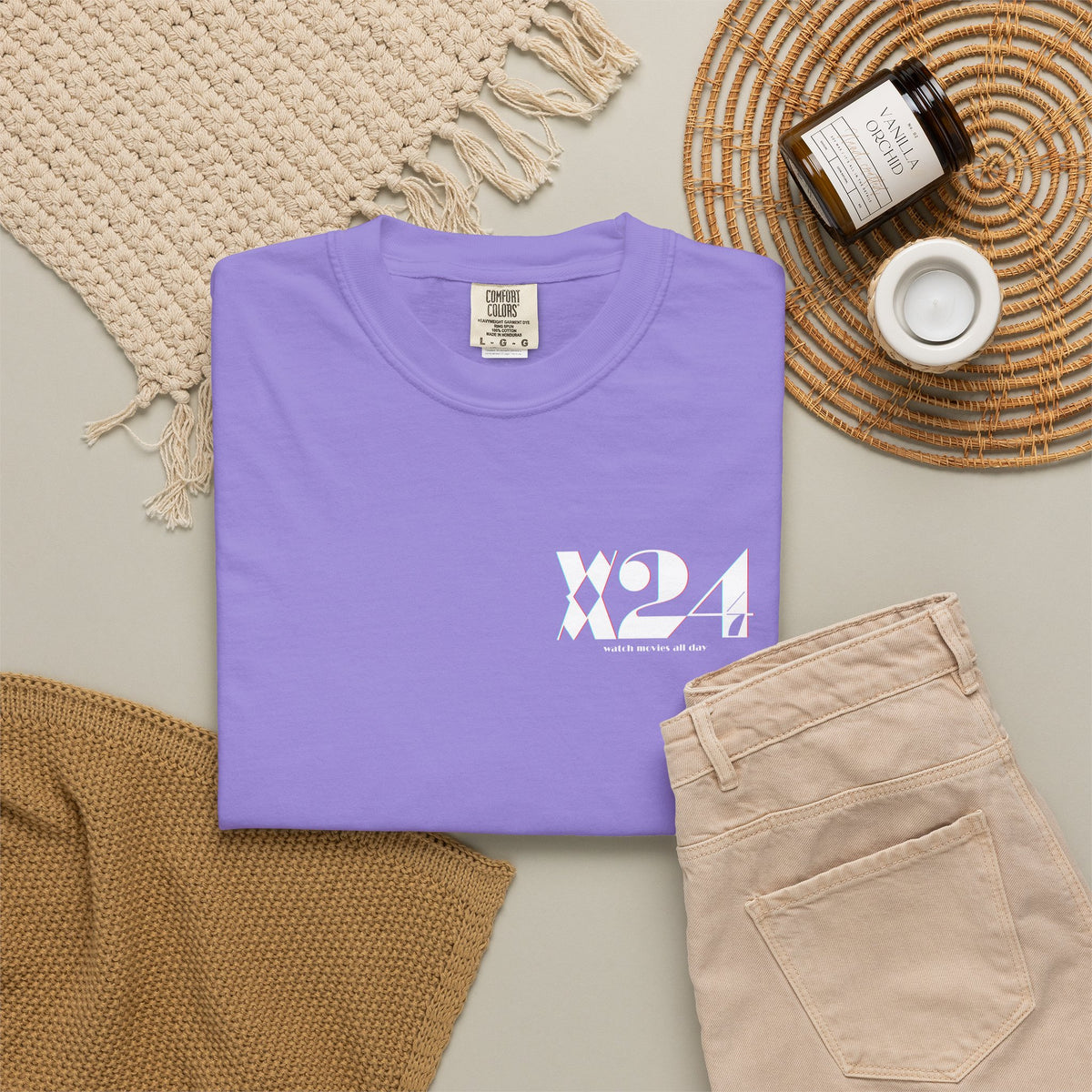 Watch Movies All Day Tee by Watch With Apollo, Comfort Colors garment-dyed movie T-shirt, view 12