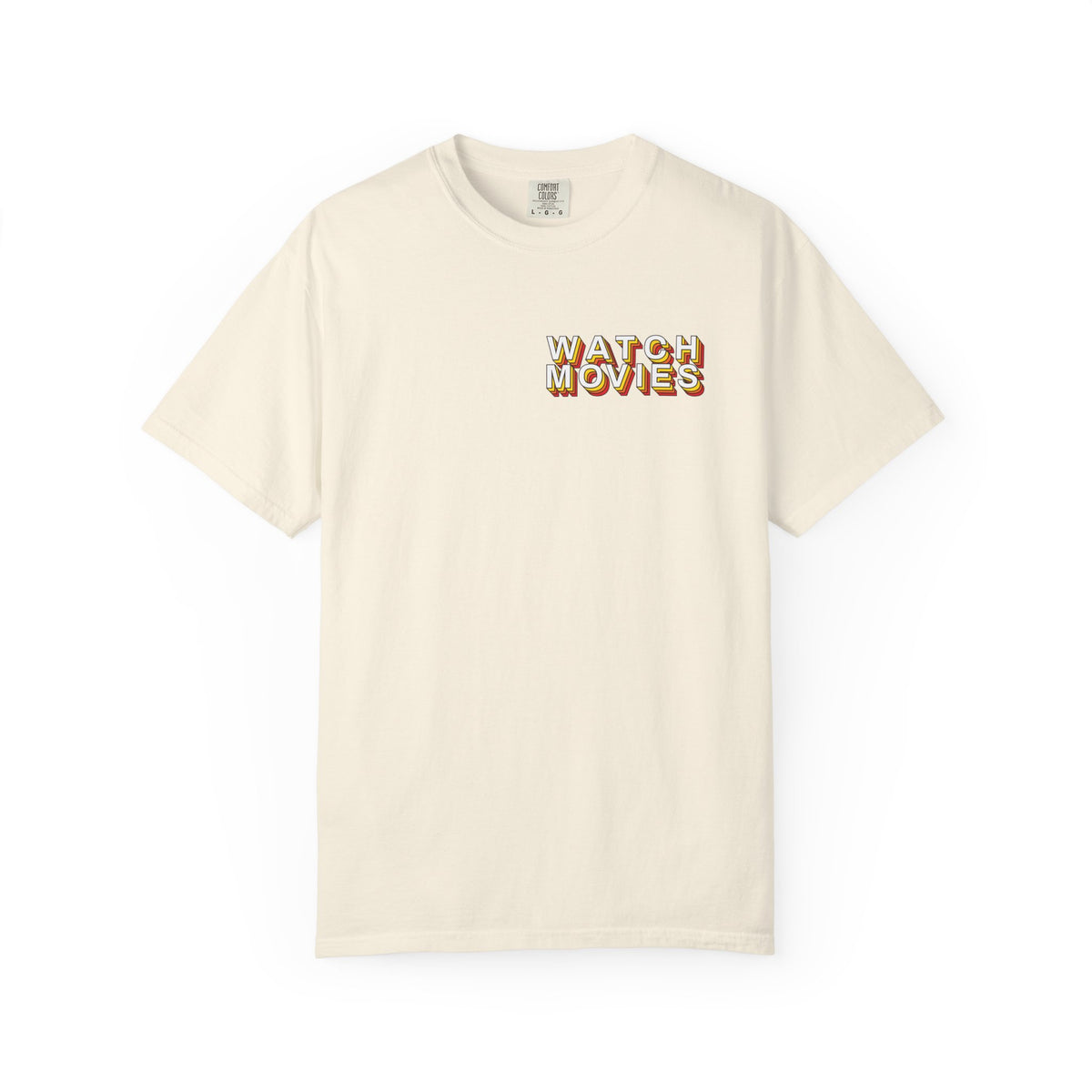 Watch Movies Retro Tee by Watch With Apollo, retro movie lover t-shirt, view 3