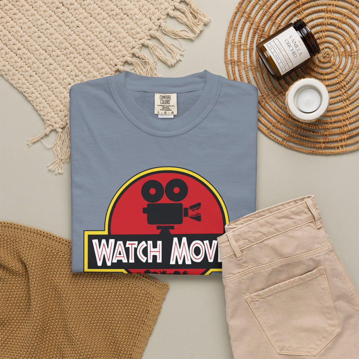 Find A Way To Watch Movies Tee by Watch With Apollo, Comfort Colors garment-dyed movie T-shirt, view 22