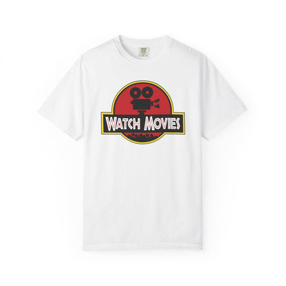 Find A Way To Watch Movies Tee by Watch With Apollo, Comfort Colors garment-dyed movie T-shirt