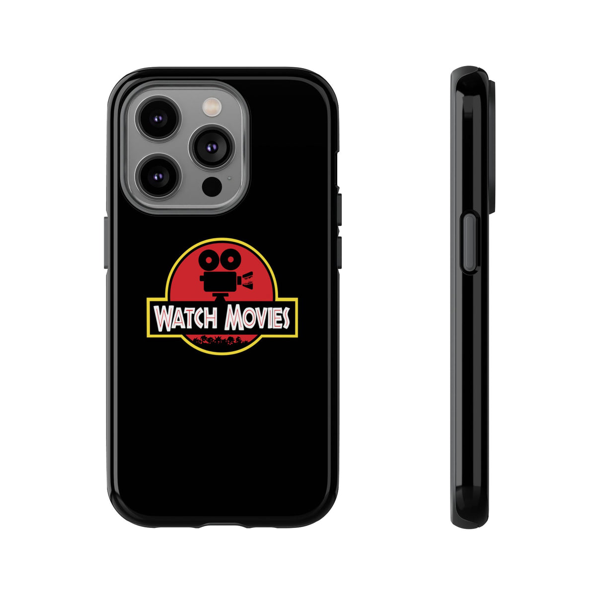 Find A Way To Watch Movies Phone Case by Watch With Apollo, dinosaur movie parody iPhone case, view 3