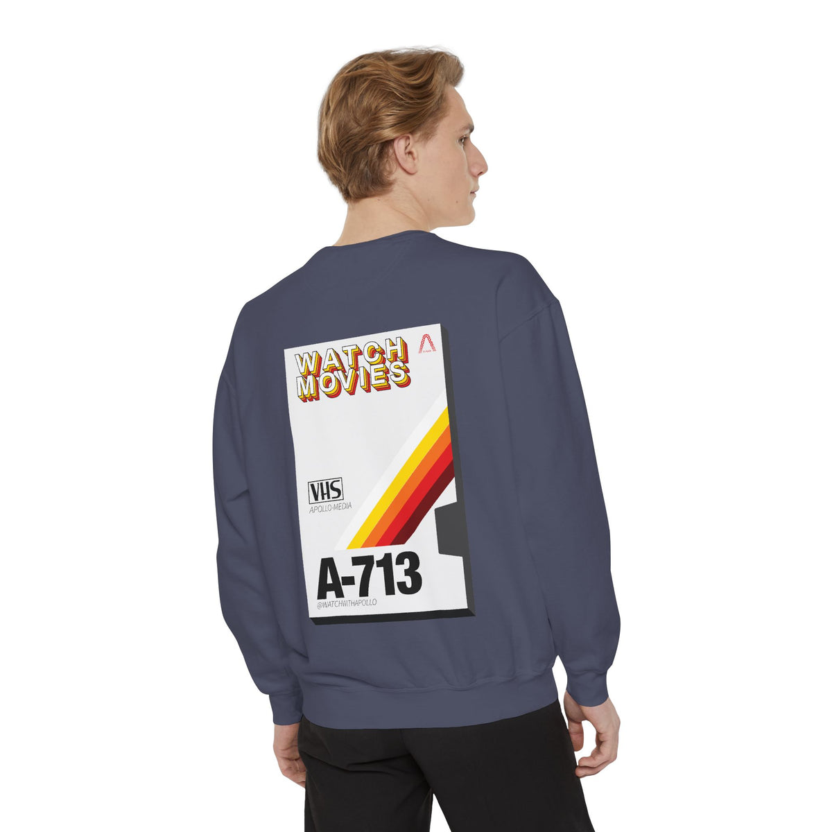 Watch Movies Retro Sweatshirt by Watch With Apollo, retro movie crewneck, view 59
