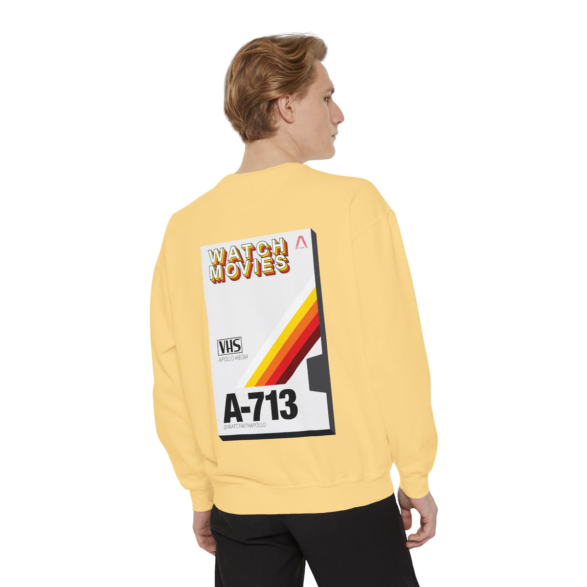 Watch Movies Retro Sweatshirt by Watch With Apollo, retro movie crewneck, view 25
