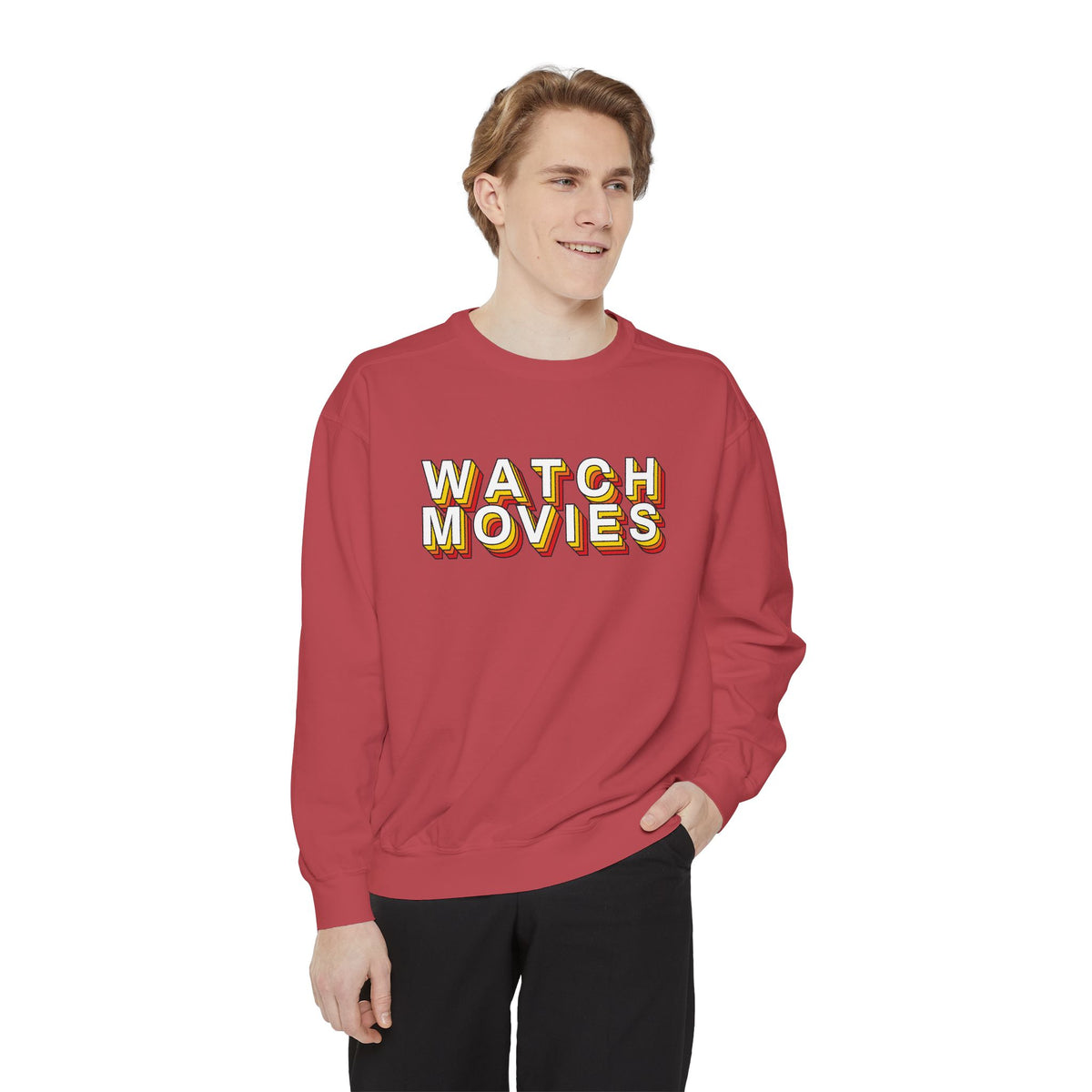 Watch Movies Retro Sweatshirt by Watch With Apollo, retro movie crewneck, view 62