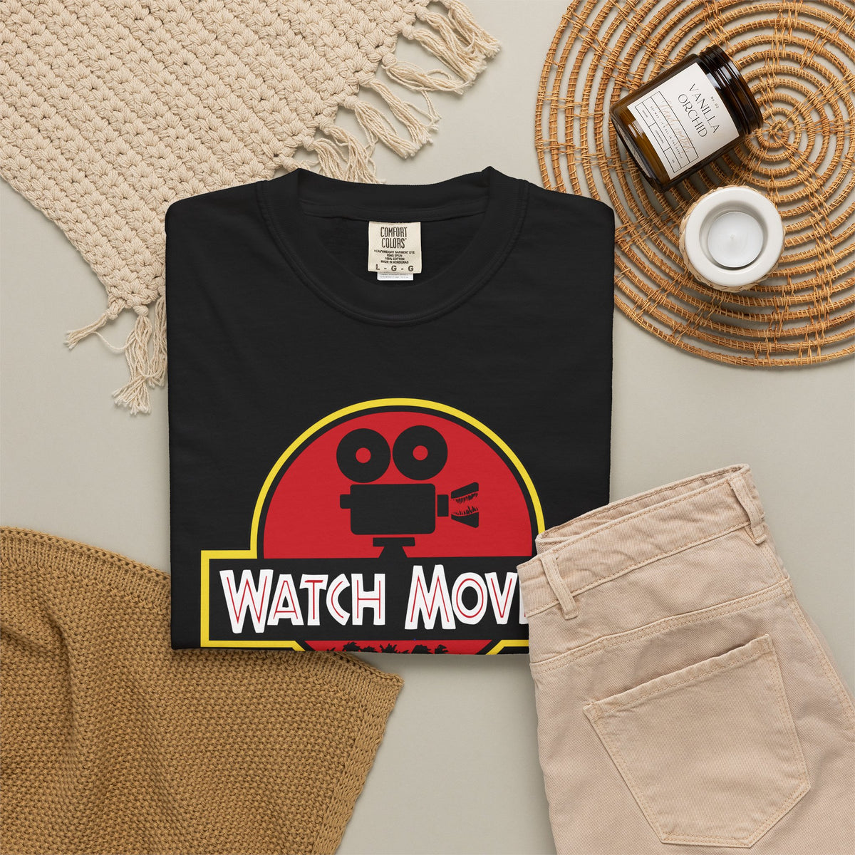 Find A Way To Watch Movies Tee by Watch With Apollo, Comfort Colors garment-dyed movie T-shirt, view 14